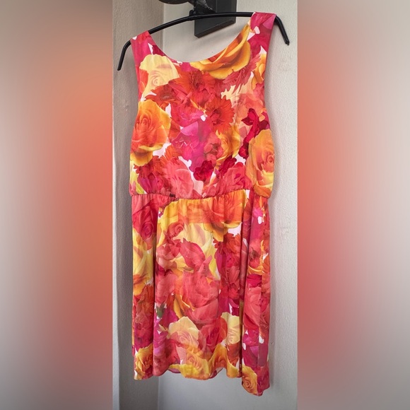 Alice + Olivia Dresses & Skirts - Alice + Olivia Silk Watercolor Pink Floral Sleeveless Spring/Summer Dress Small